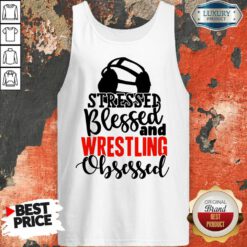 Stressed Blessed And Wrestling Obsessed V-neck