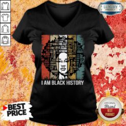 I Am Black History Womens Vintage V-neck
