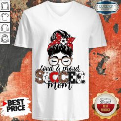 Loud And Proud Soccer Mom Messy Bun V-neck
