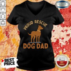 Proud Rescue Dobermann Dog Dad V-neck