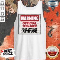 Warning Official Teenager May Contain Attitude Tank Top