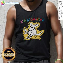 Good Kanga Rood Tank Top featuring a vibrant kangaroo graphic, perfect for casual summer wear.
