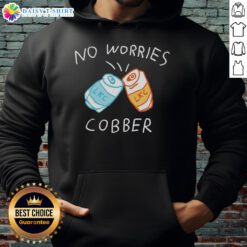 Good No Worries Cobber LKC Cans Hoodie featuring a stylish design in vibrant colors, perfect for casual wear.