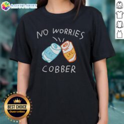 Good No Worries Cobber LKC Cans Ladies Tee featuring a stylish design perfect for casual wear and outdoor activities.