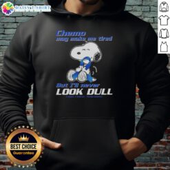 Good Snoopy Chemo hoodie promoting colon awareness; stylish design reminding us to stay positive during treatment.