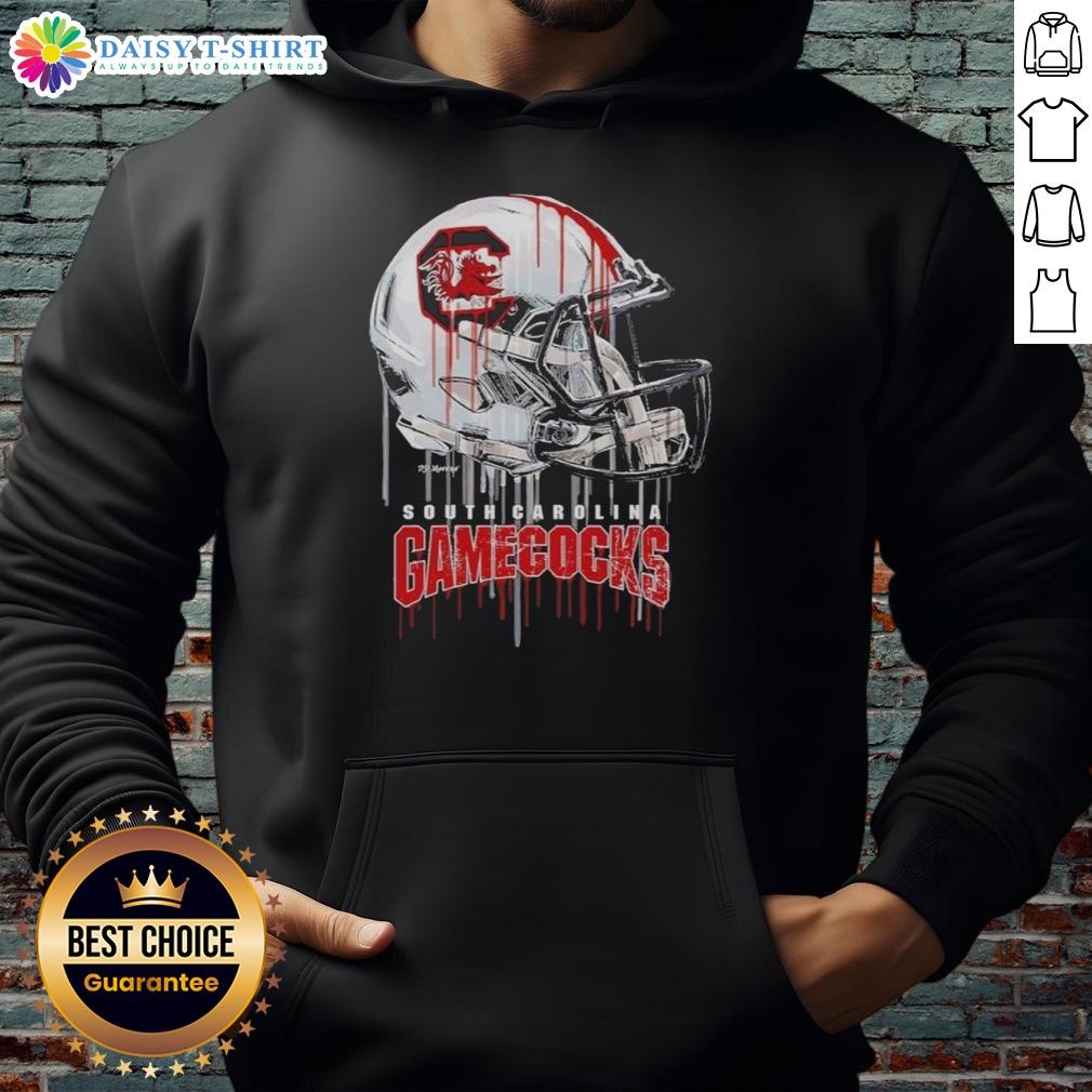 Hot South Carolina Gamecocks dripping football helmet hoodie, perfect for fans showcasing team spirit and style.