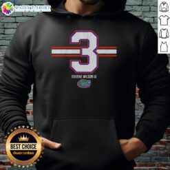 Nice Florida Gators football hoodie featuring Eugene Wilson III, number 3, with stylish stripes and team colors.
