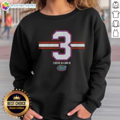 Nice Florida Gators Football Eugene Wilson III Number 3 Stripe Sweatshirt showcasing team pride and stylish athletic wear.