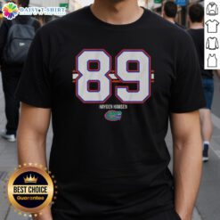 Florida Gators Hayden Hansen 89 Stripe T-Shirt in vibrant colors, perfect for game day and showing team spirit.