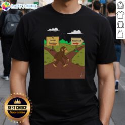 Alt Text: Nice Monkey The Primal Choice Human Evolution Vs Free Food T-Shirt featuring a playful monkey graphic on a casual tee.