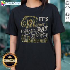 Sunflower graphic on a ladies tee for Mother's Day, featuring a humorous quarantine theme. Perfect for moms this Mother's Day.