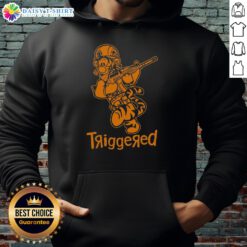 Nice Triggered Tiger Soldier parody cartoon hoodie featuring a vibrant design and playful character art.