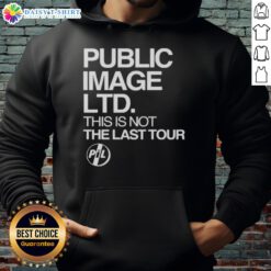 Official Public Image LTD 'This Is Not The Last Tour 2025' hoodie featuring bold graphics and a stylish design.