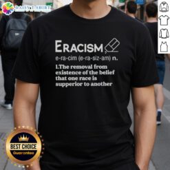 Original Eracism T-Shirt promoting equality, challenging the belief of racial superiority with a bold, impactful design.