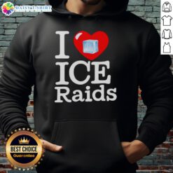 Original I Love Ice Raids Hoodie featuring a stylish design perfect for fans of the Ice Raids culture and apparel.