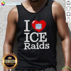 Original I Love Ice Raids tank top featuring a stylish design, perfect for casual summer wear and ice raid enthusiasts.