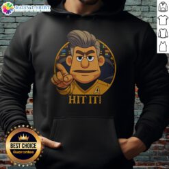 Original Star Trek cartoon hoodie featuring Captain parody design, perfect for sci-fi fans and pop culture enthusiasts.