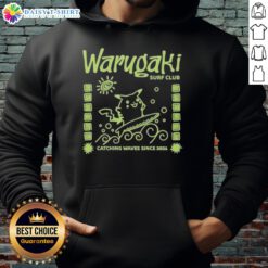 Original Warugaki Surf Club Pikachu hoodie, vibrant design, perfect for catching waves since 2021.