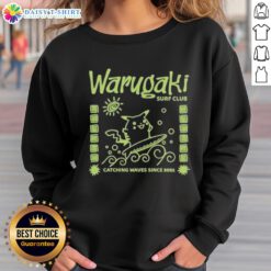 Original Warugaki Surf Club Pikachu sweatshirt design, perfect for catching waves since 2021.