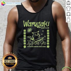 Original Warugaki Surf Club Pikachu tank top design, perfect for catching waves since 2021, showcasing vibrant surf culture.
