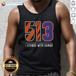 Premium 513 I Stands With Damar Tank Top featuring bold graphic design, perfect for showing support and style.