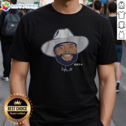 Premium Dak Prescott Swag Head T-Shirt featuring bold graphic design, perfect for Dallas Cowboys fans and sports enthusiasts.
