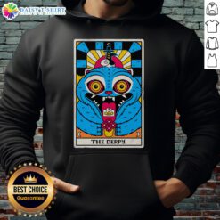Alt Text: Premium Derpy Tiger X K-Pop Demon Hunters hoodie featuring unique derpy tarot card design for stylish fans.