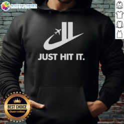 Alt Text: Premium Just Hit It Shirt featuring the Twin Towers, commemorating 9/11, stylish hoodie design for remembrance.