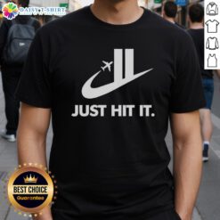 Premium Just Hit It Shirt featuring Twin Towers design, commemorating 9/11 with a stylish tribute t-shirt.