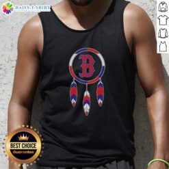 Top Native American Indians X Boston Red Sox baseball tank top featuring a bold graphic design and vibrant colors.