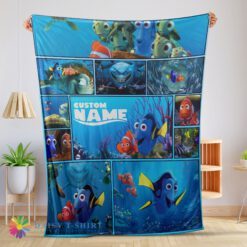Awesome Disney Pixar Cartoon Finding Nemo with Dory Velveteen Cute Blanket Fleece Customized Blanket
