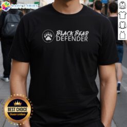 Awesome Black Bear Defender T-Shirt featuring a bold bear graphic, perfect for wildlife enthusiasts and casual wear.