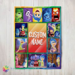 Awesome Disney Inside Out Colorful Collage Blanket Fleece Customized Blanket