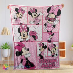 Awesome Disney Minnie Mouse And Friends Minnie Mouse Moods Blanket Customize Blanket