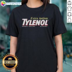 Awesome Extra Autism Tylenol Pain Reliever Tee featuring acetaminophen design for autism awareness and support.