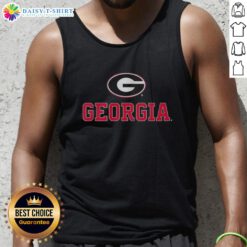 Awesome Georgia Logo Football Team Tank Top featuring bold colors and team emblem, perfect for sports fans and casual wear.