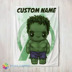 Awesome Official  Superhero Marvel Avenger Chibi Hulk Blanket Fleece Customized Blanket