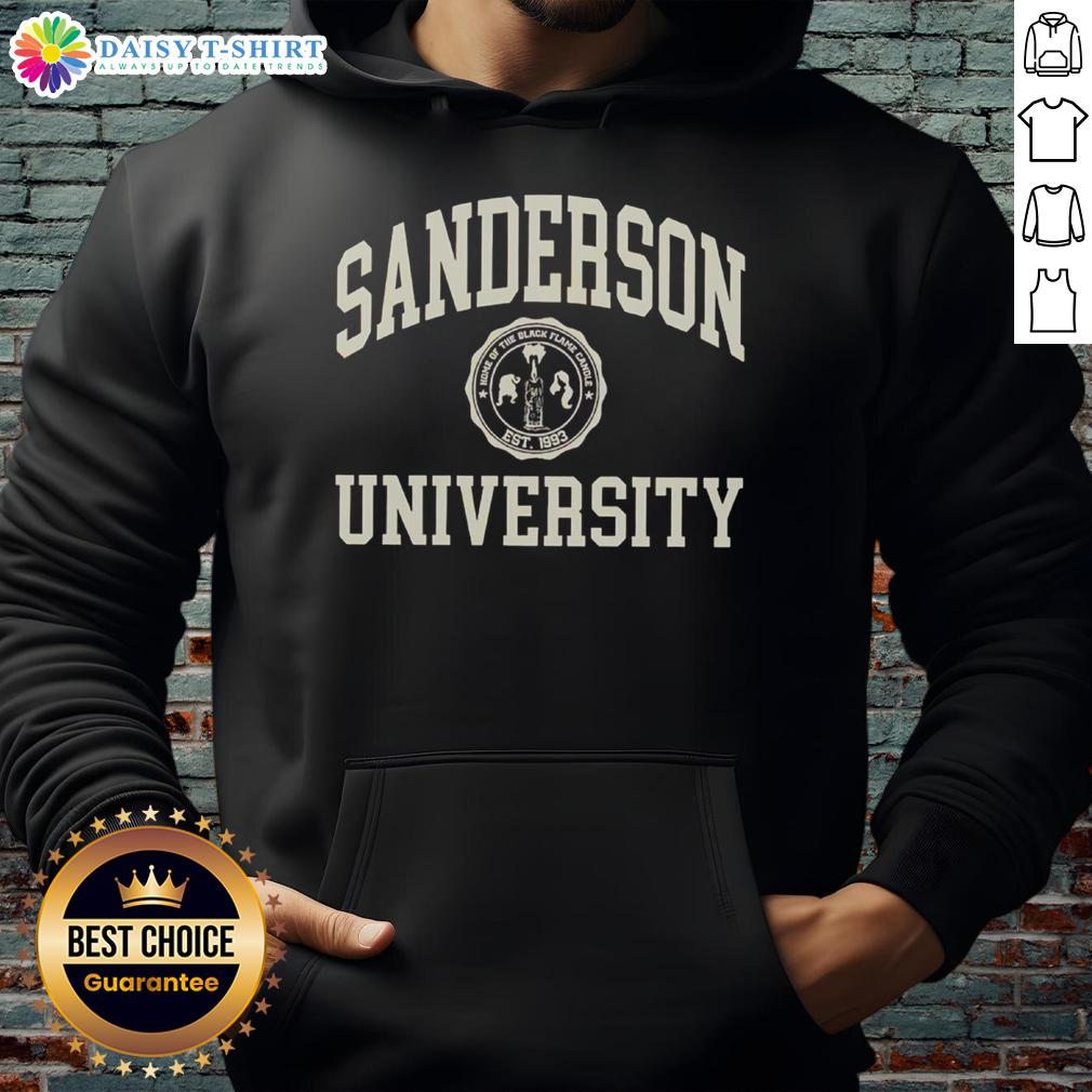 Awesome Sanderson University Hoodie in vibrant colors, showcasing school pride and comfort for students and alumni.