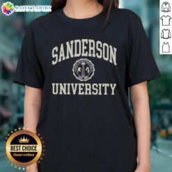 Awesome Sanderson University ladies tee showcasing a stylish design, perfect for school spirit and casual wear.