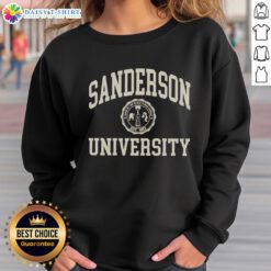 Alt Text: Awesome Sanderson University sweatshirt in navy blue, featuring the university logo and comfortable fit for students.