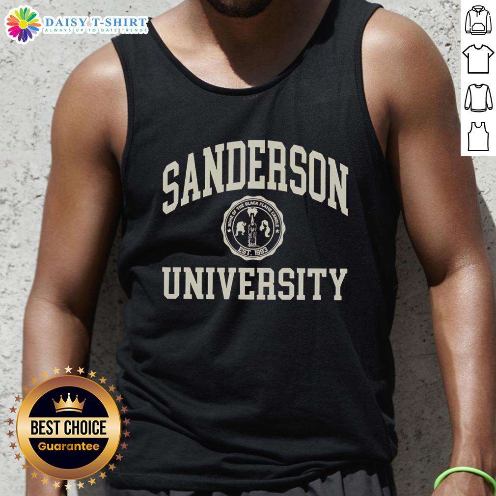 Awesome Sanderson University tank top featuring a stylish design perfect for fans and students of Sanderson University.