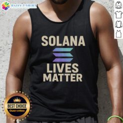 Awesome Solana Lives Matter tank top featuring a vibrant design, perfect for showcasing your support for the Solana community.