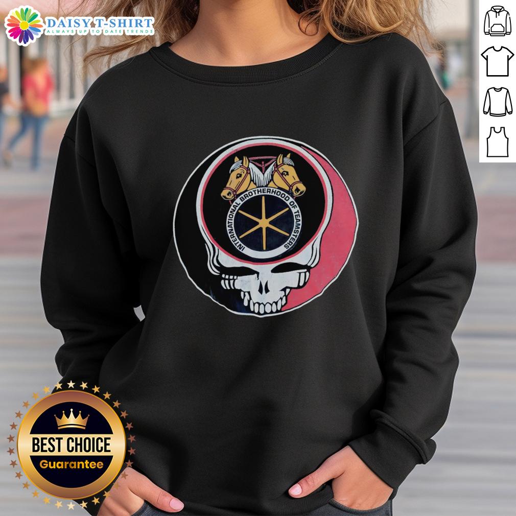 Awesome Teamsters X Grateful Dead sweatshirt featuring vibrant graphics and a cozy design for fans and collectors.