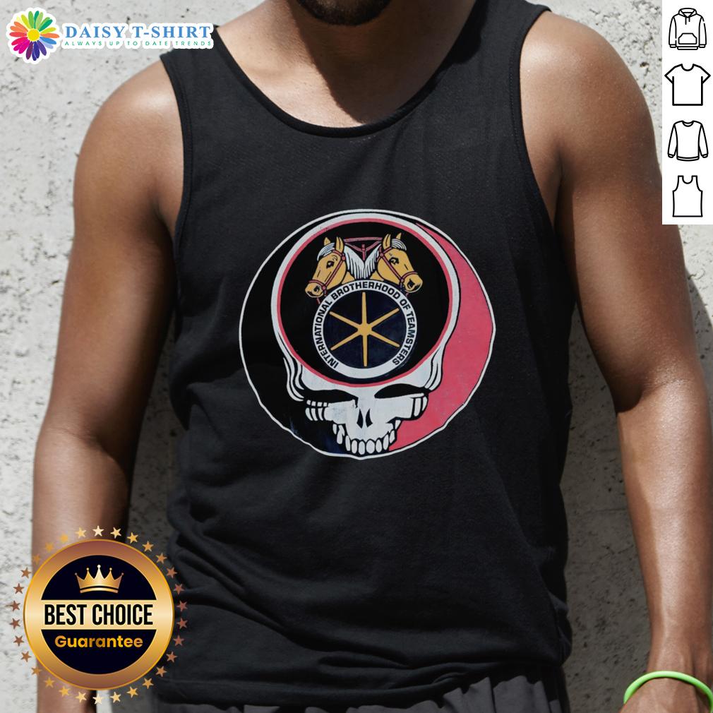 Alt Text: Awesome Teamsters X Grateful Dead tank top featuring vibrant graphics and a comfortable fit for fans and collectors.