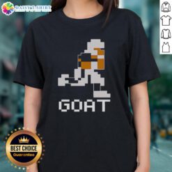Alt Text: Awesome Tecmo Goat Bo Ladies Tee showcasing a stylish design for fans of retro gaming and Tecmo Bowl nostalgia.
