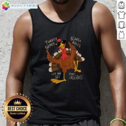 Awesome Thanksgiving turkey tank top featuring 'Let Me See That Casserole' design, perfect for holiday celebrations.