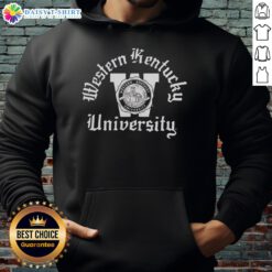 Awesome Western Kentucky Seal Hoodie showcasing a stylish design for fans and alumni of Western Kentucky University.