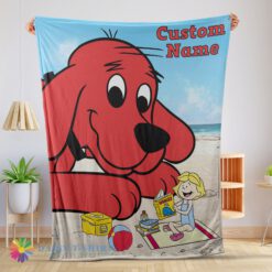 Hot Top Clifford's Puppy Days Emily Elizabeth Beach Blanket Fleece Customized Blanket