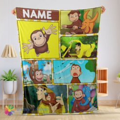 Official Curious George Ted ShacklefordBlanket Fleece Customized Blanket