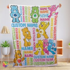 Hot Good Cute Care Bears & Friends Blanket Fleece Customized Blanket